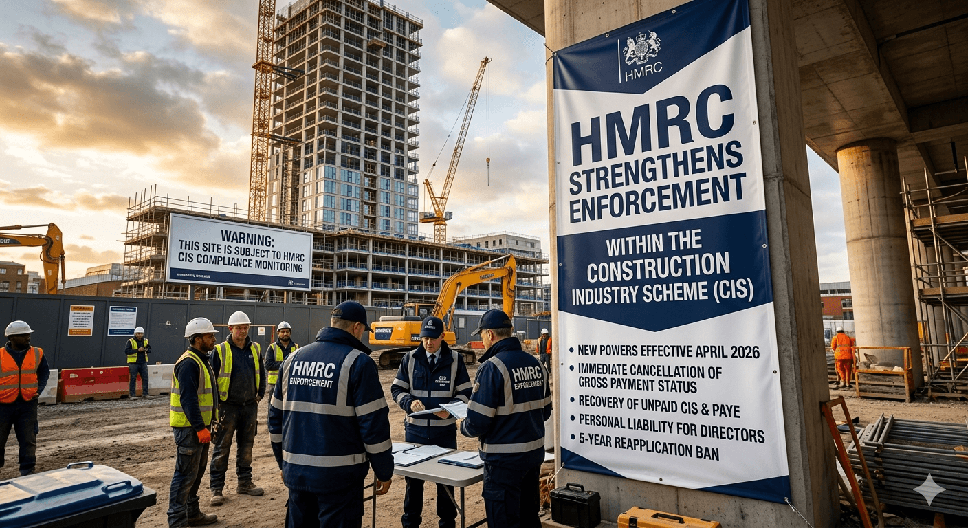 HMRC Strengthens Enforcement Within the Construction Industry Scheme (CIS)